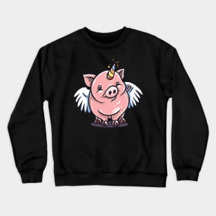 Funny pig unicorn tshirt  - gift for men women kids Crewneck Sweatshirt